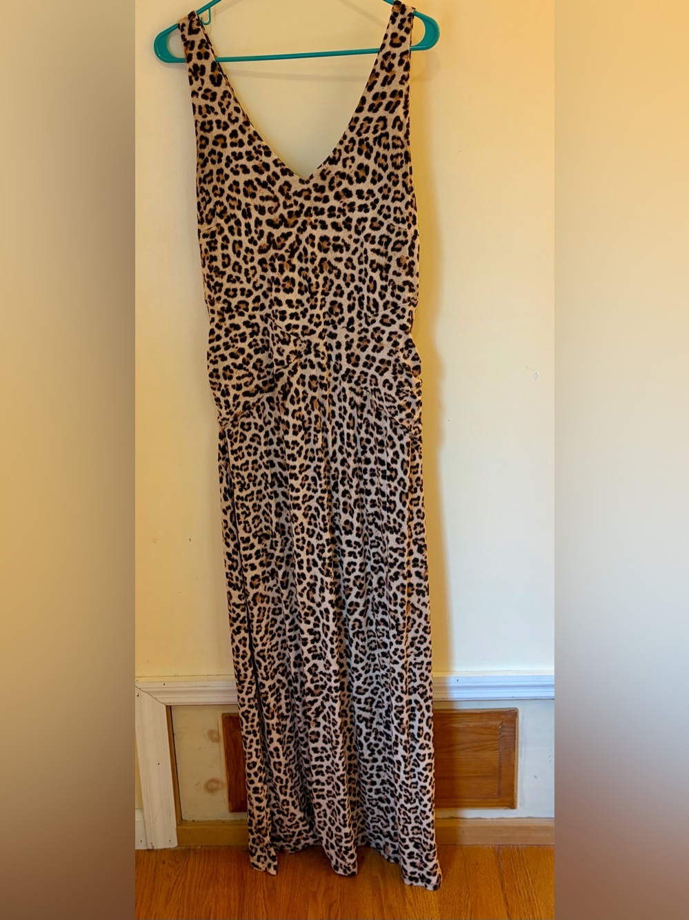 INC International Concepts Leopard-Print V-Neck Maxi in Tan and Black